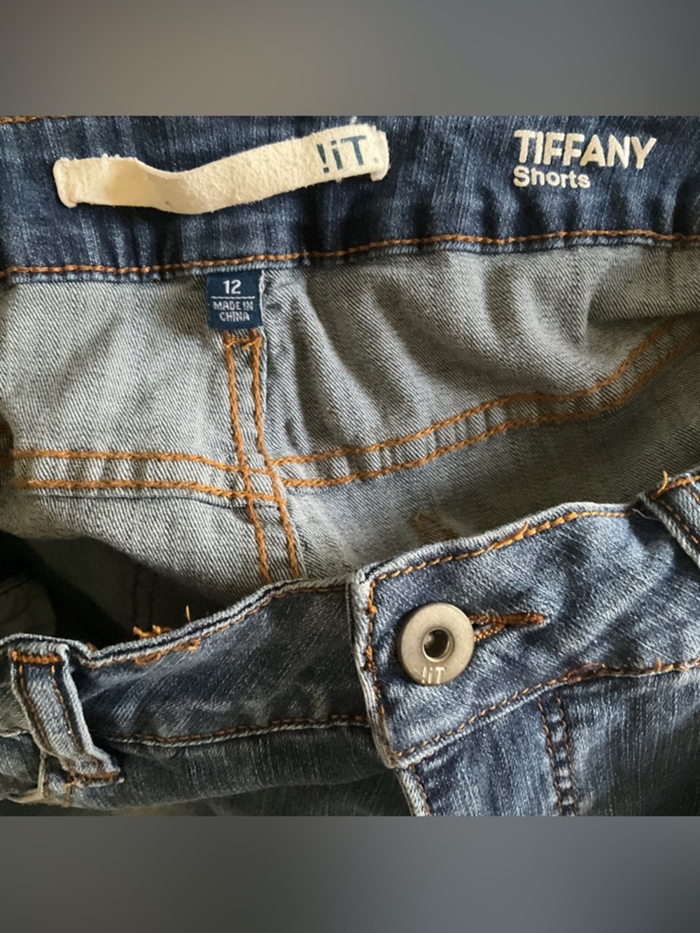 !it jeans Women's Blue Denim Jean Shorts with Side Stripe - Picture 4 of 4